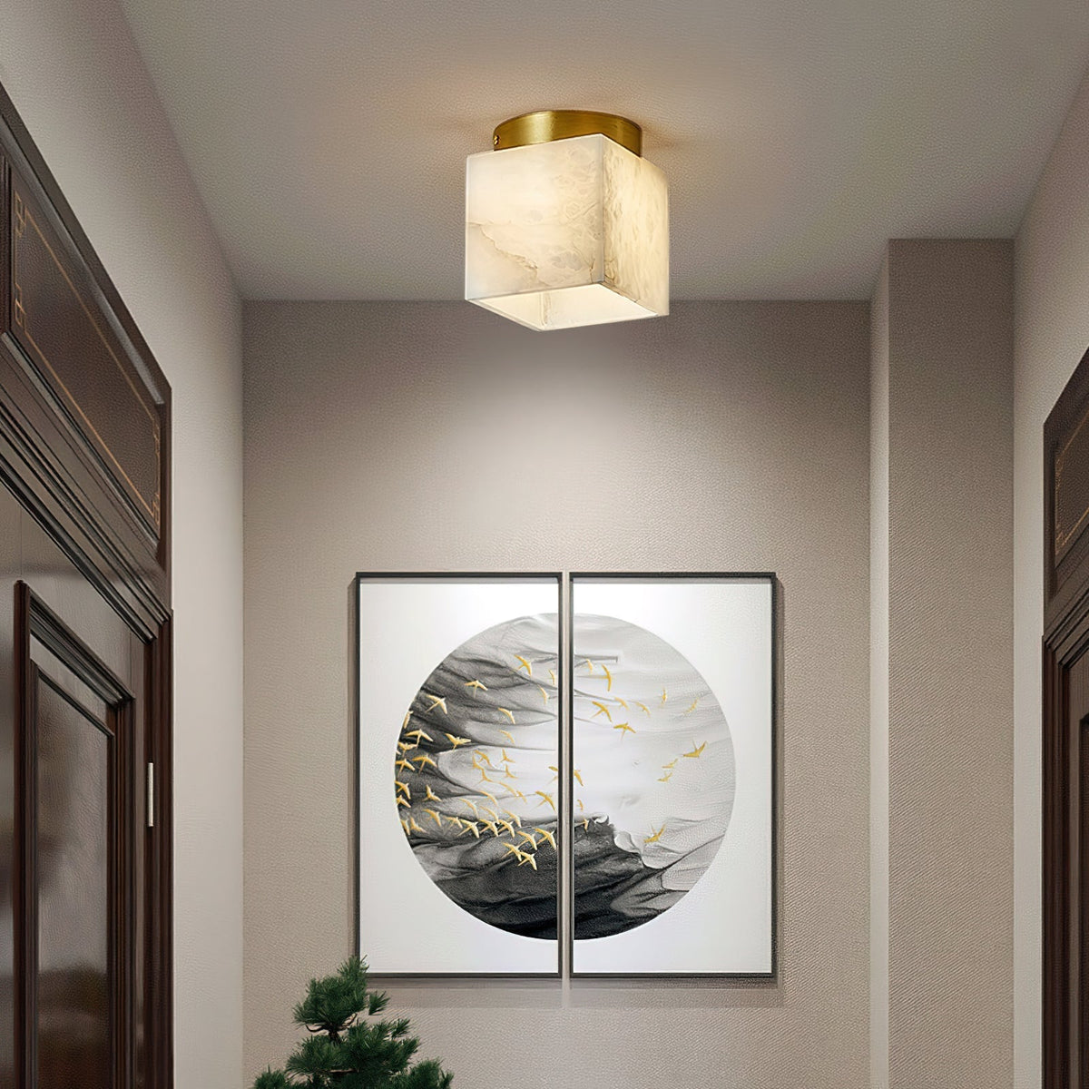 Budnick Alabaster Ceiling Light