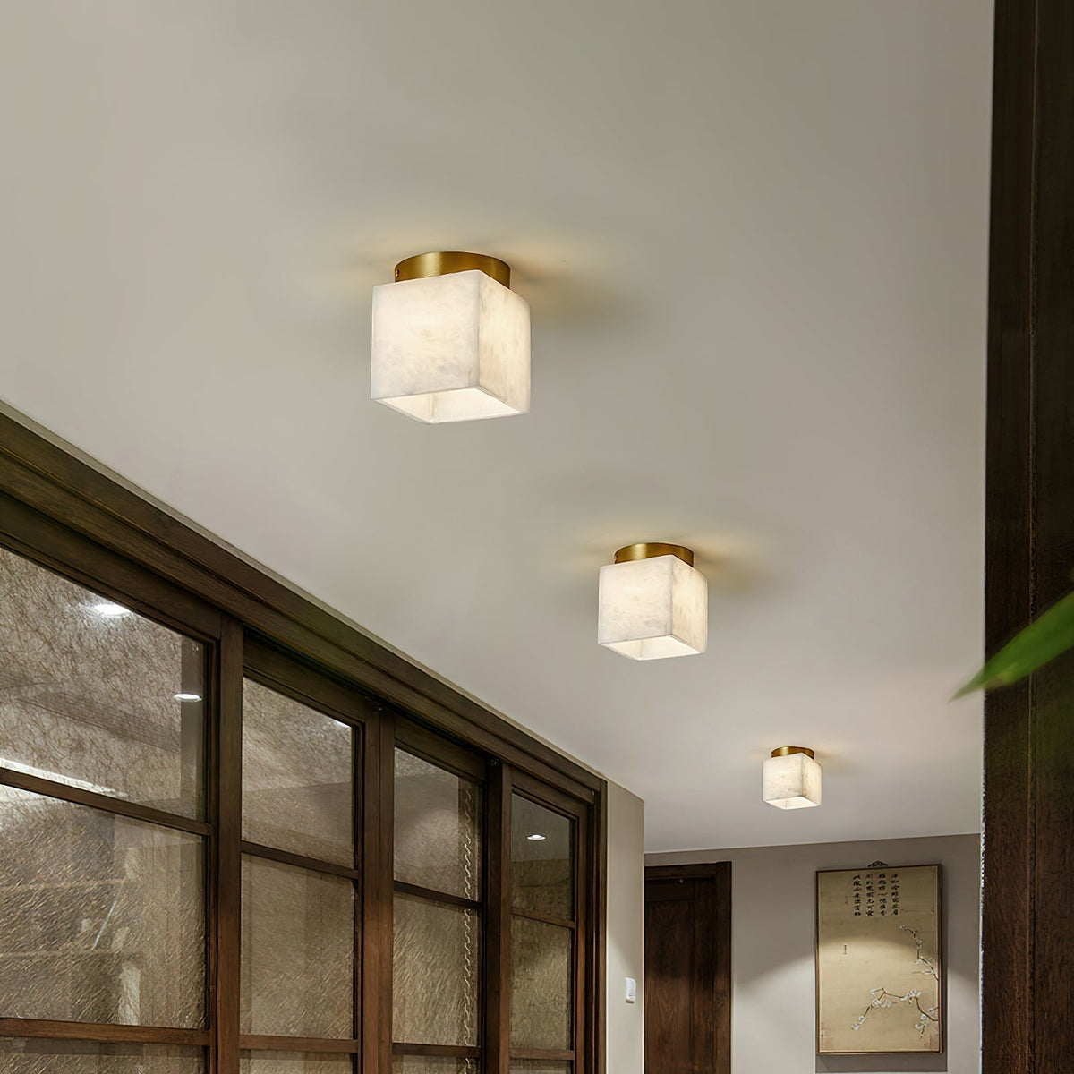 Budnick Alabaster Ceiling Light