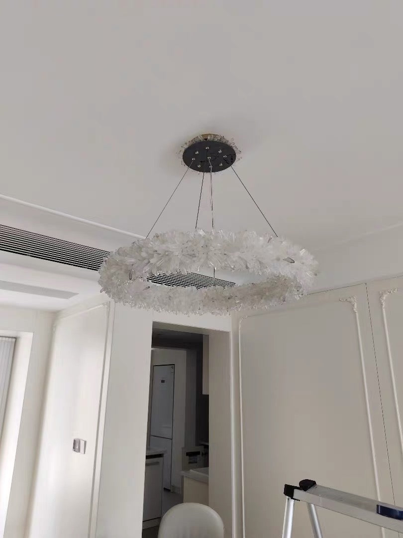 Modern Round / oval / linear / square Natural Crystal Chandelier