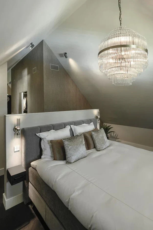 Light Luxury Modern Round Multi-Tiered Crystal Chandelier with Antique Brass Finish and Quality Materials
