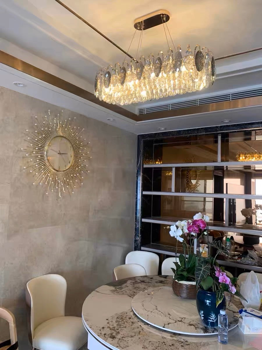 Luxurious K9 Crystal Chandelier Modern Ceiling Light Fixtures Set for Living Room / dining Room
