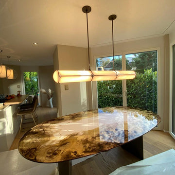 Modern Cylindrical Chandelier for Dining Room / kitchen Island