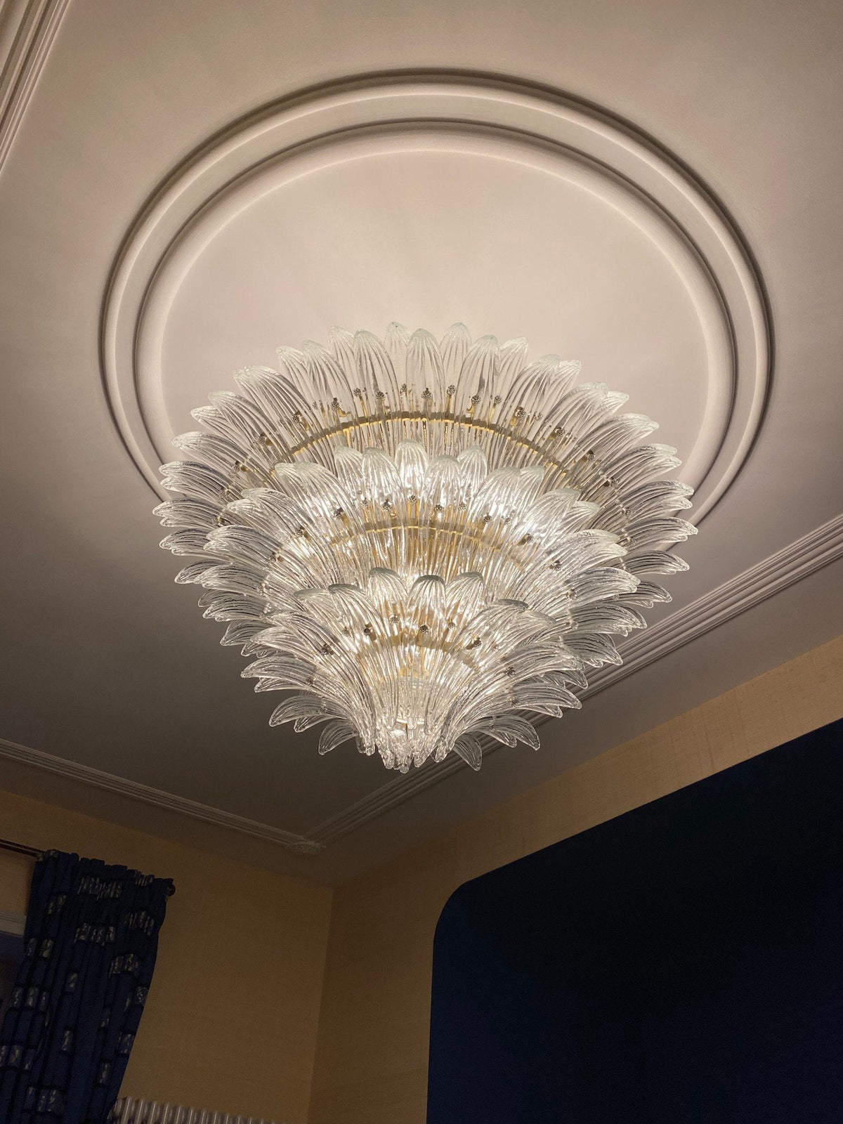 Flower Blossom Art Glass Chandelier for Living Room / bedroom