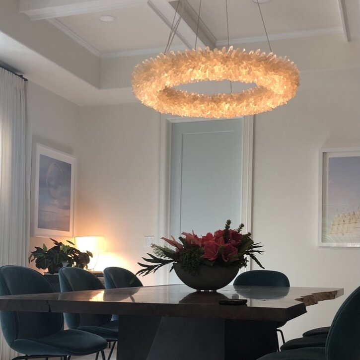 Modern Round / oval / linear / square Natural Crystal Chandelier