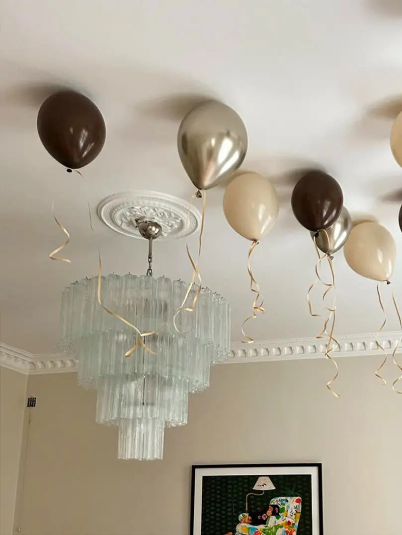 Murano Glass Chandelier – 78 Tubes – Transparent