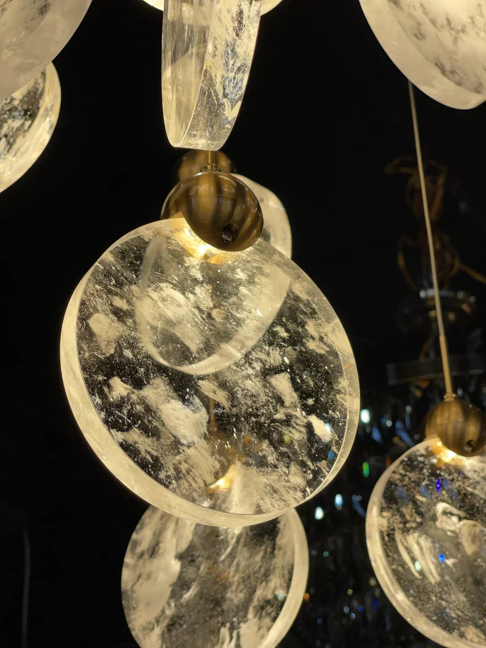 Metal and Glass Cloud Cluster LED Pendant Light for Staircase and Foyer