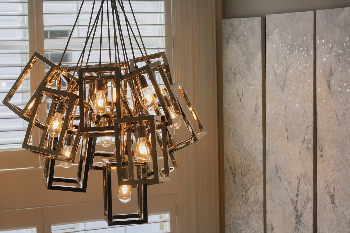 Modern Cube Cluster Chandelier for Living Room / staircase / foyer