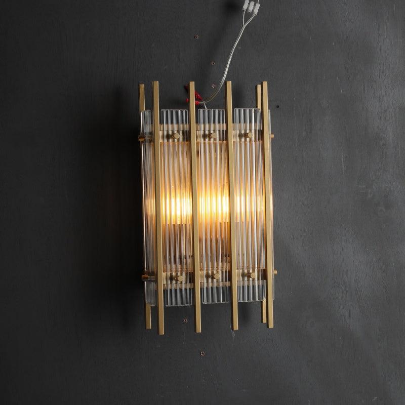 Sun Marcus Glass Rectangular Wall Sconce