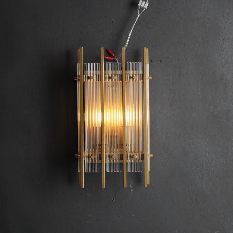 Sun Marcus Glass Rectangular Wall Sconce