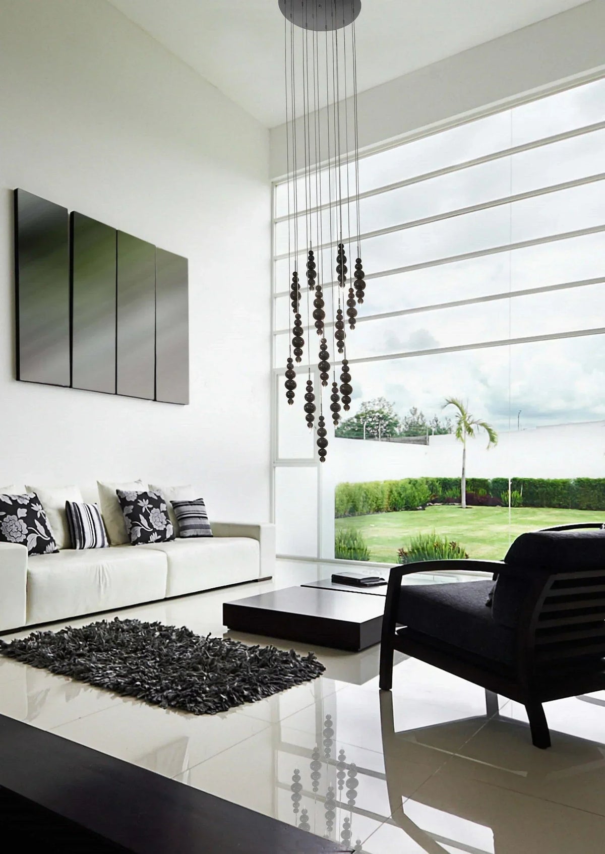 Modern Creative Black / gold Cluster Glass Pendant Lamp