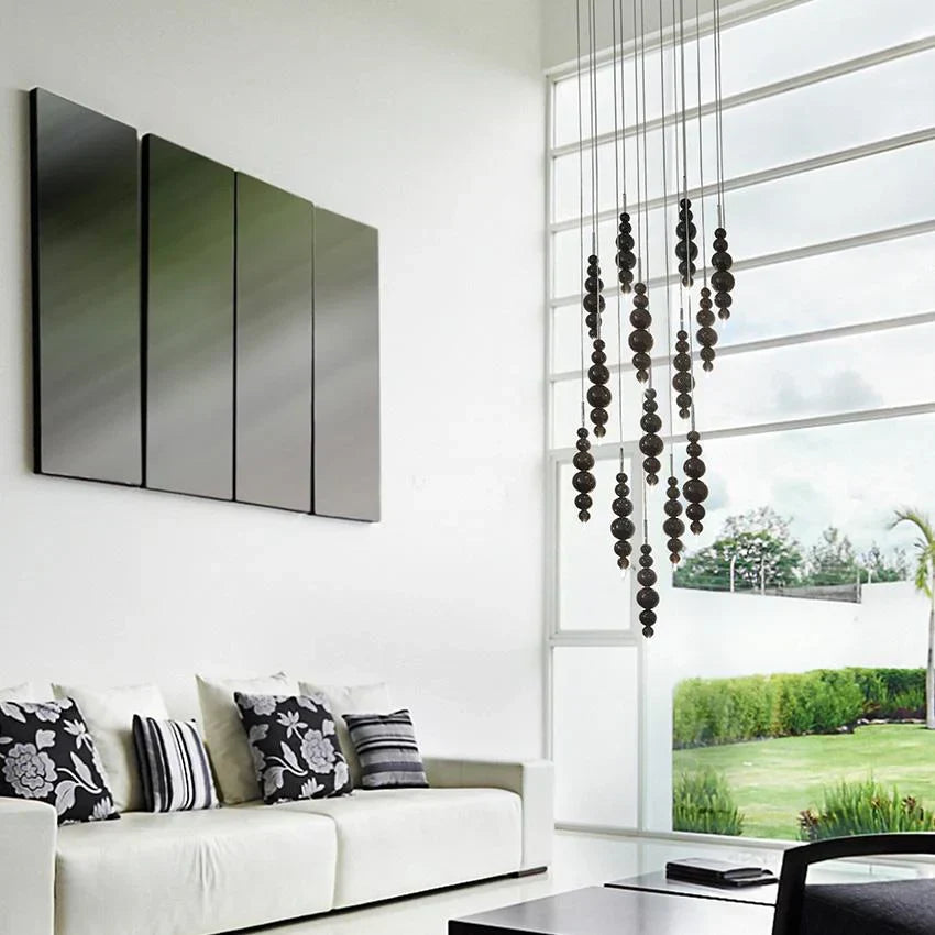 Modern Creative Black / gold Cluster Glass Pendant Lamp