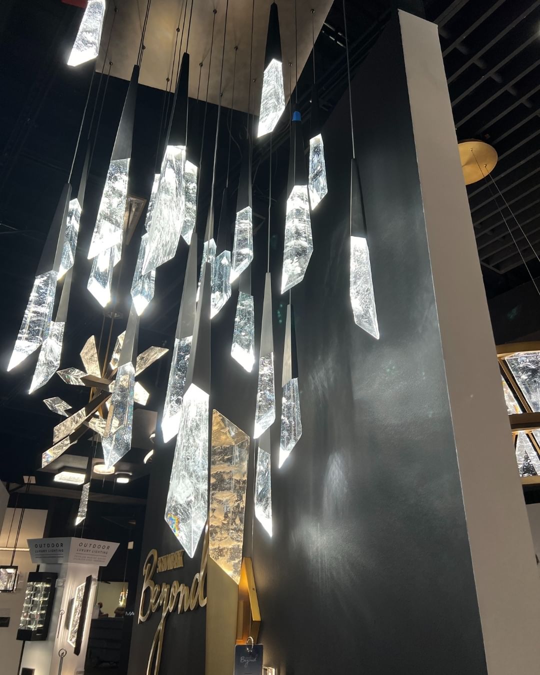 Luxury Floating Glaciers Diamond Crystal Chandelier for Staircase / foyer / entryway