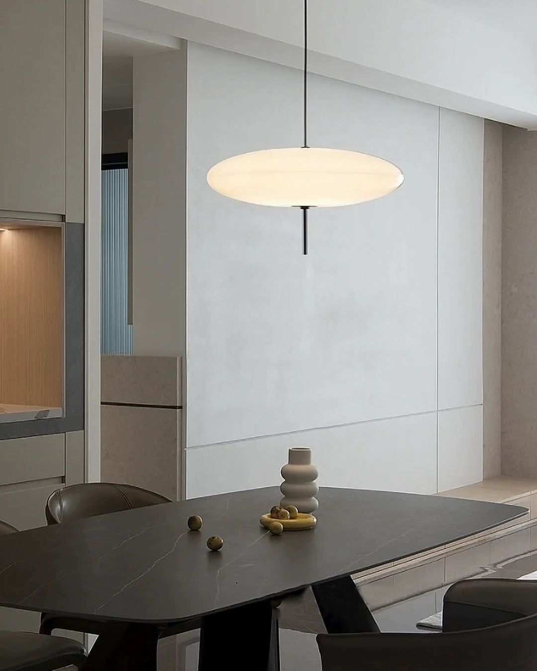 Modern White Bead Lampshade Pendant Light for Living / dining Room