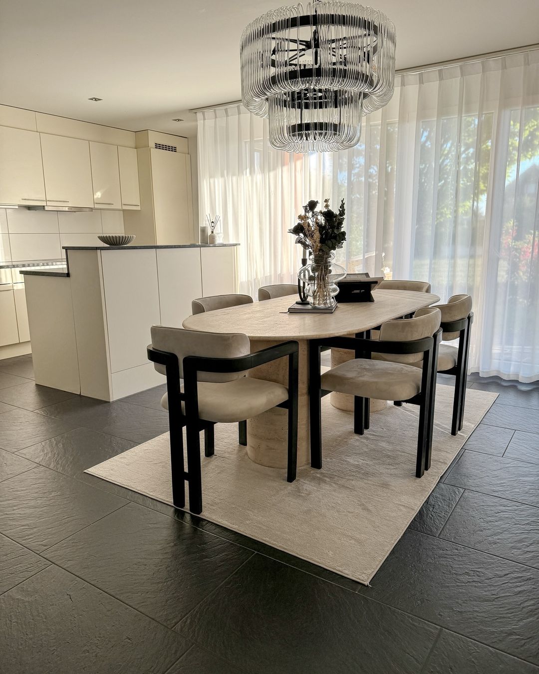 Modern Luxury 2-Tier Glass Chandelier