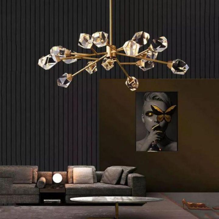 Isaro Faceted Oval Chandelier for Living Room