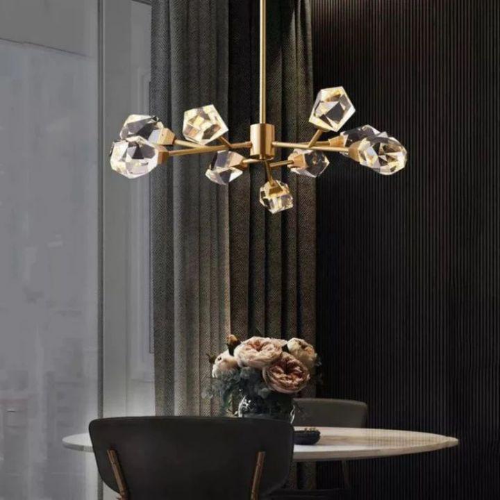 Isaro Faceted Oval Chandelier for Living Room