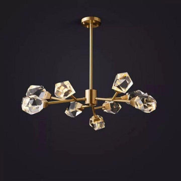 Isaro Faceted Oval Chandelier for Living Room