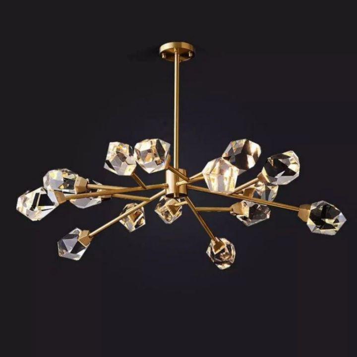 Isaro Faceted Oval Chandelier for Living Room