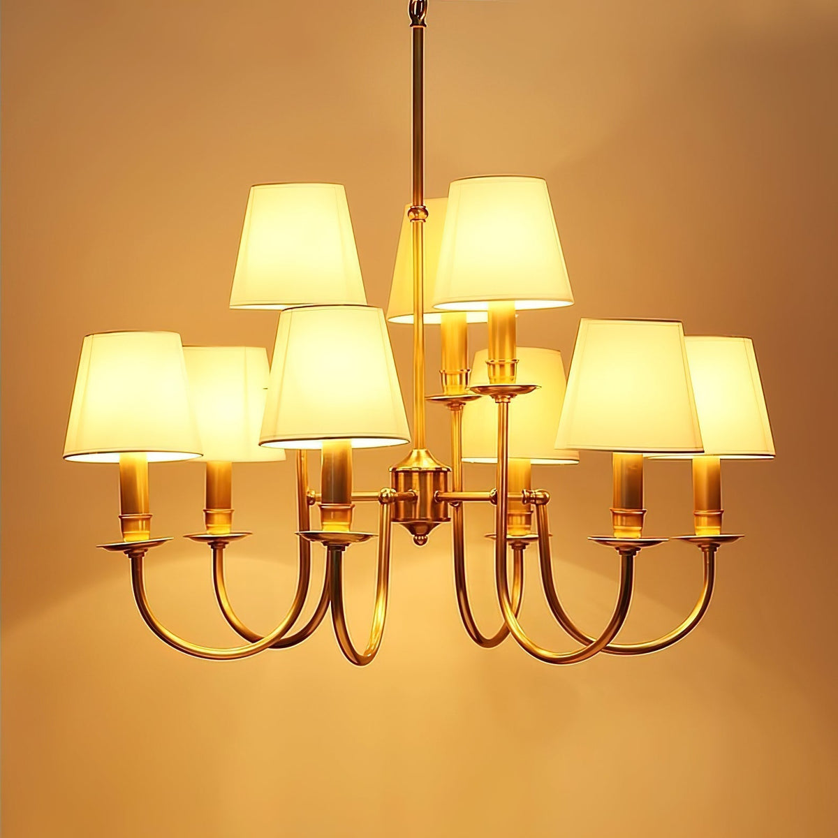 Jeremiah Vintage Brass Chandelier