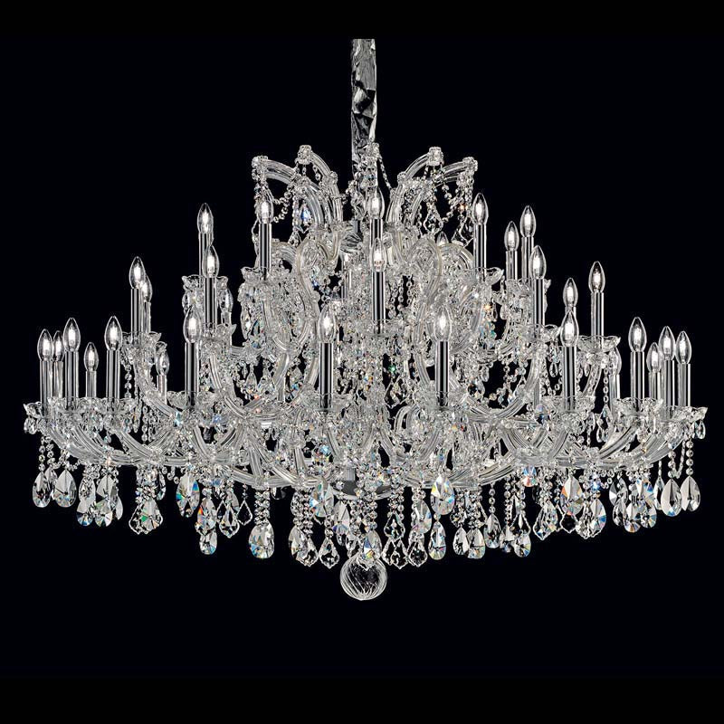 40 Lights Chrome Maria Crystal Chandelier