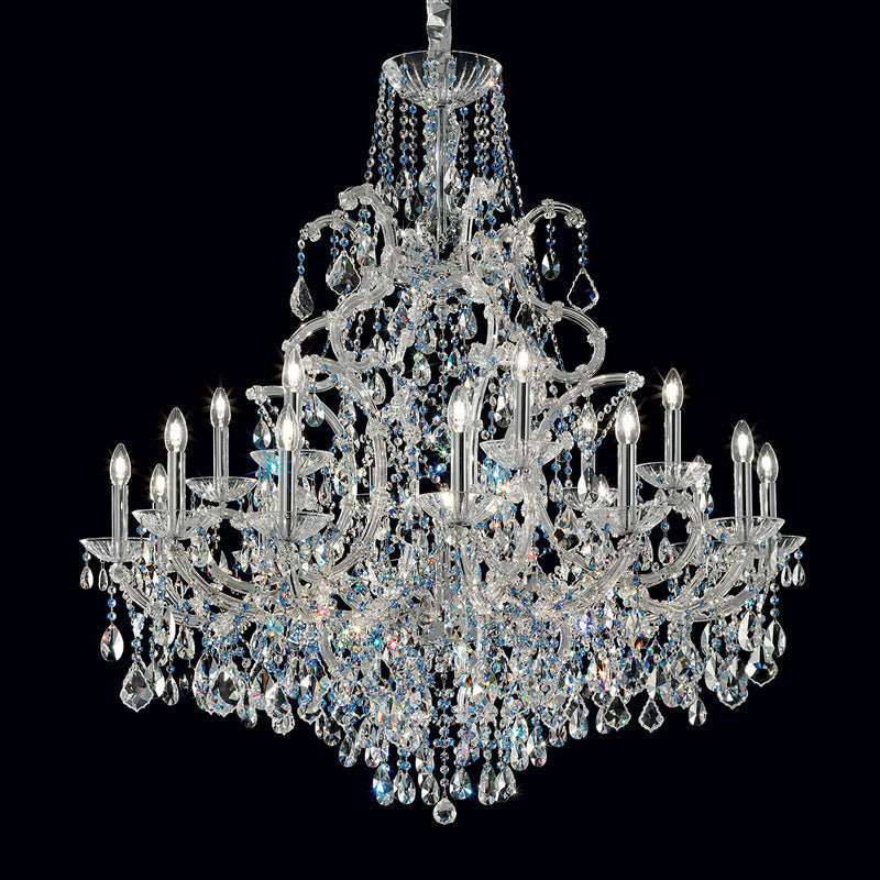 24 Lights Chrome Maria Theresa Chandelier