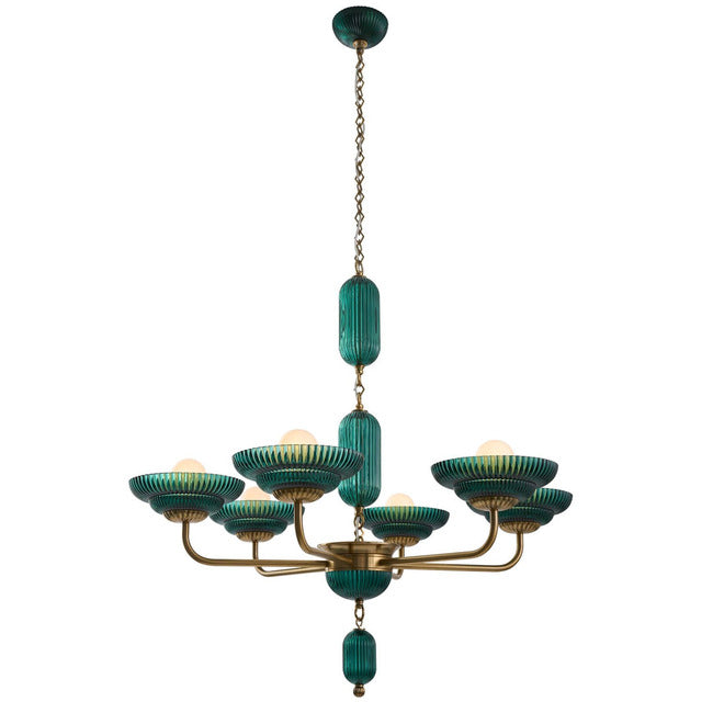Veridian Murano Glass Chandelier