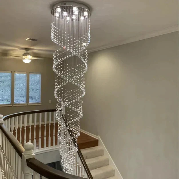 New Trend Spiral Crystal Chandelier for Staircase
