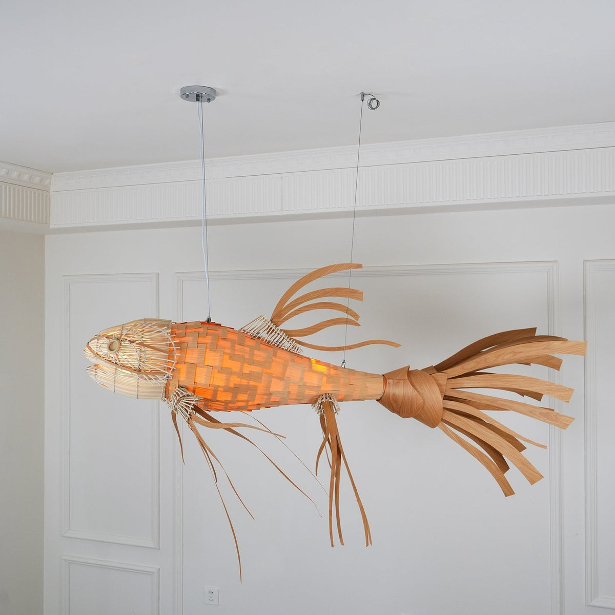 Koi Crystal Spiral Chandelier