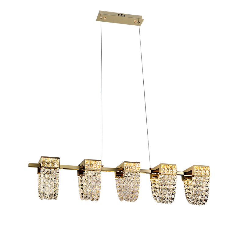 Luxury Newly Crystal Chandelier in Champagne Gold Finish with Round Tiered Design and K9 Crystal