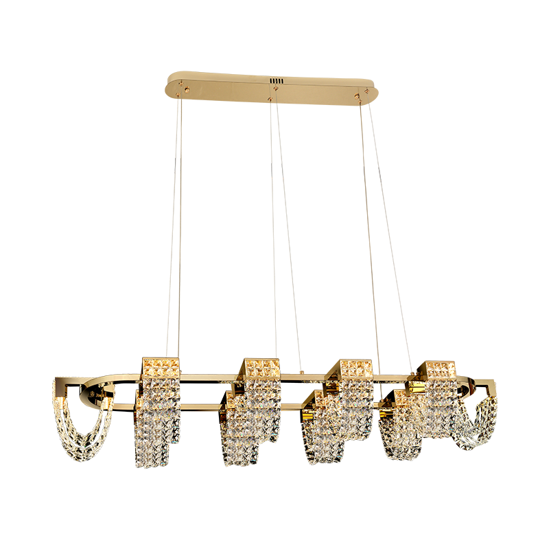 Luxury Newly Crystal Chandelier in Champagne Gold Finish with Round Tiered Design and K9 Crystal