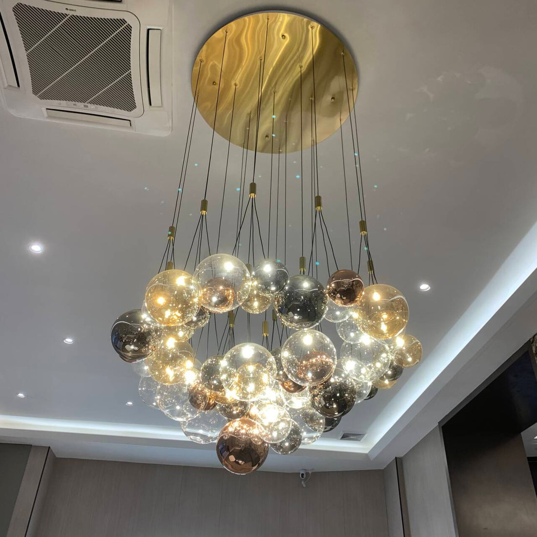 Italian Creative Glass Bubble Ball Chandelier for Living / dining Room / kitchen Island