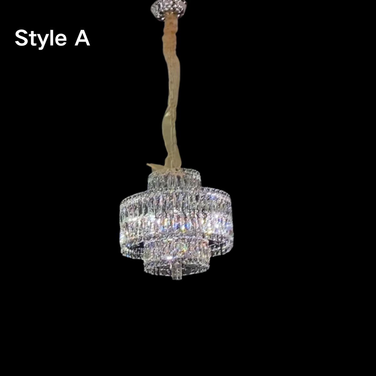 Delicate Light Luxury Multi-Layers Silver Round Crystal Chandelier for Living / dining Room / bedroom /