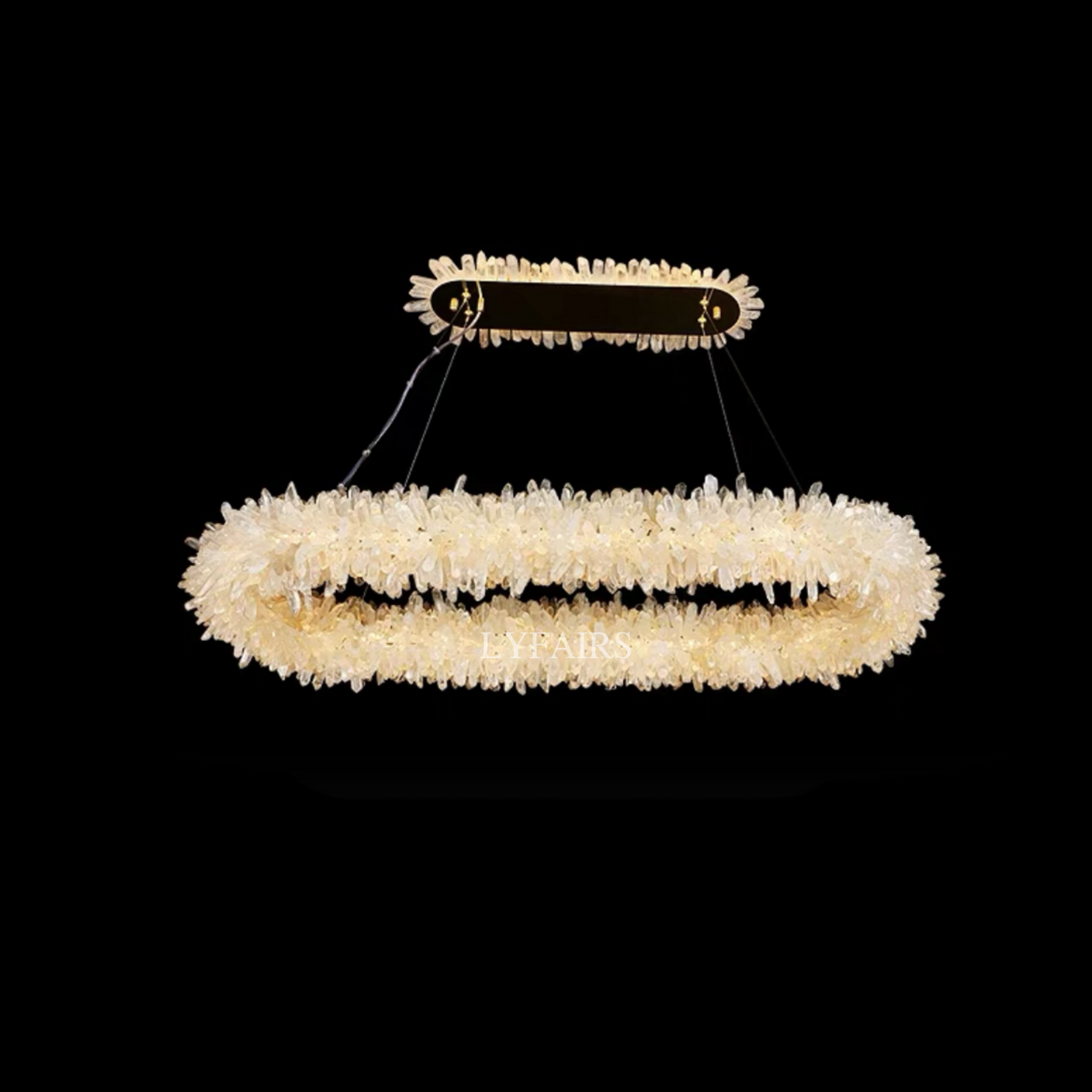 Modern Round / oval / linear / square Natural Crystal Chandelier