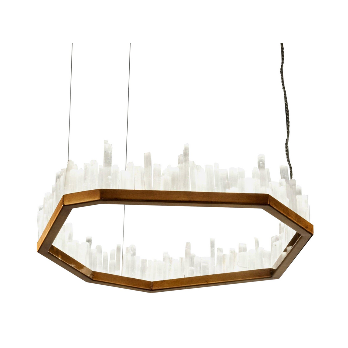 Modern Irregular Natural Crystal Chandelier for Living / dining Room