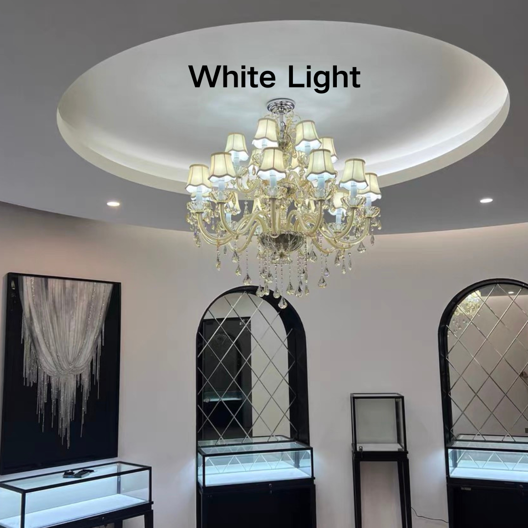 Extra Large Luxury Multi-Tiered Crystal Pendant Chandelier for High-Ceiling Rooms