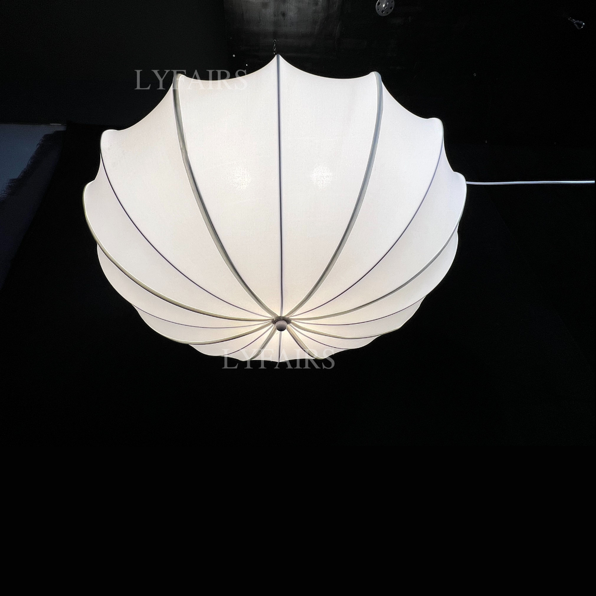 Vintage Cream White Fabric Lampshade Chandelier for Bedroom / living Room