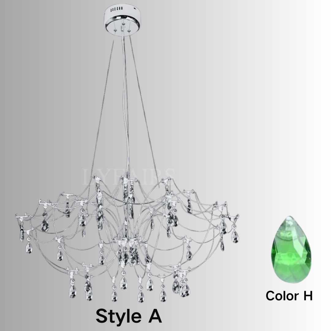 Modern Art Design Dreamcatcher-Inspired Firefly Coloful Crystal Chandelier