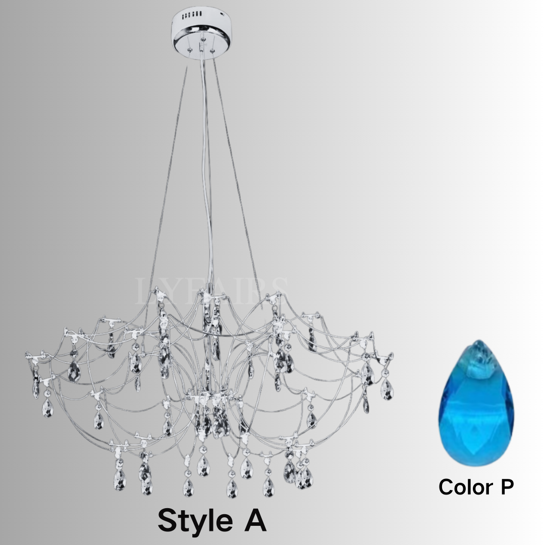Modern Art Design Dreamcatcher-Inspired Firefly Coloful Crystal Chandelier