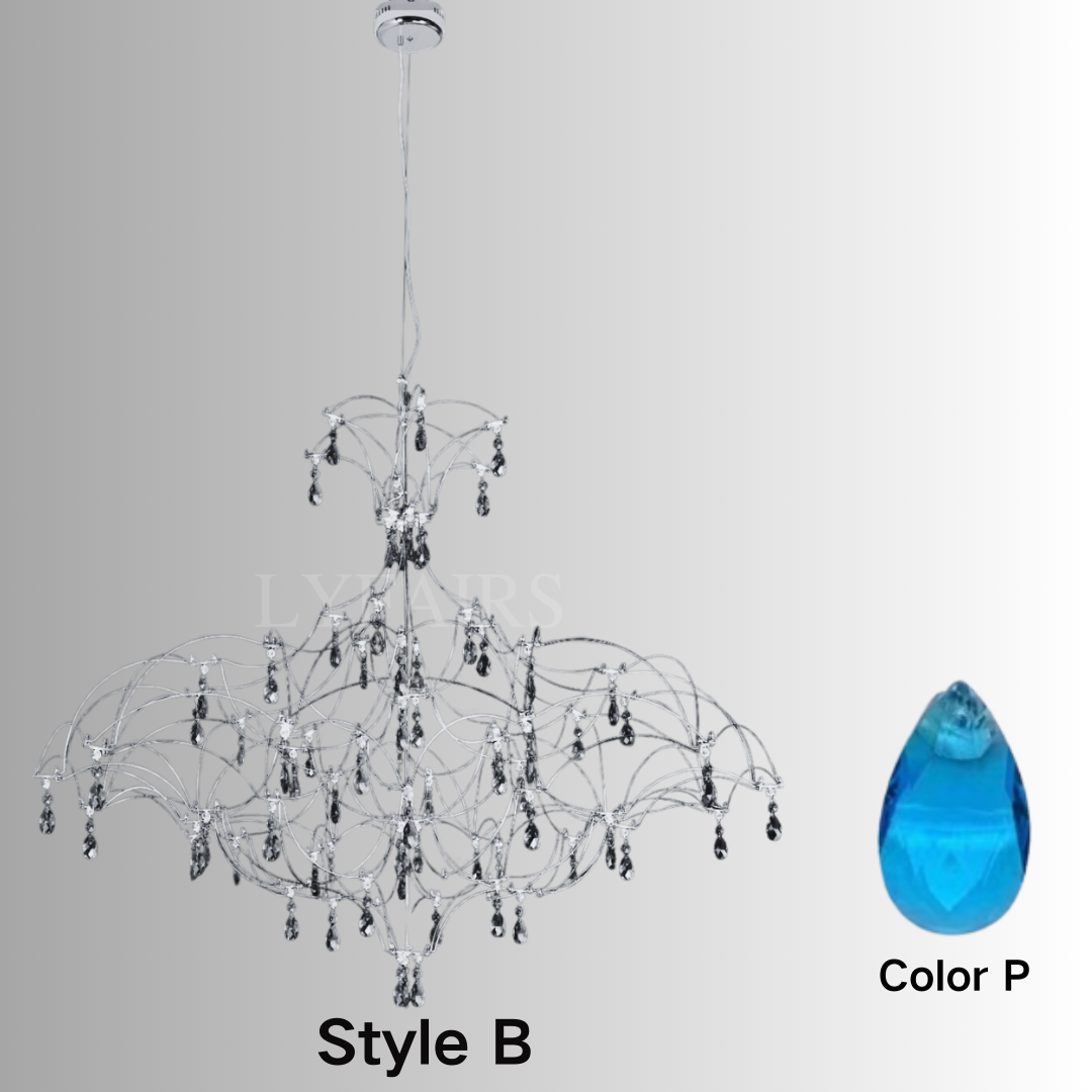 Modern Art Design Dreamcatcher-Inspired Firefly Coloful Crystal Chandelier