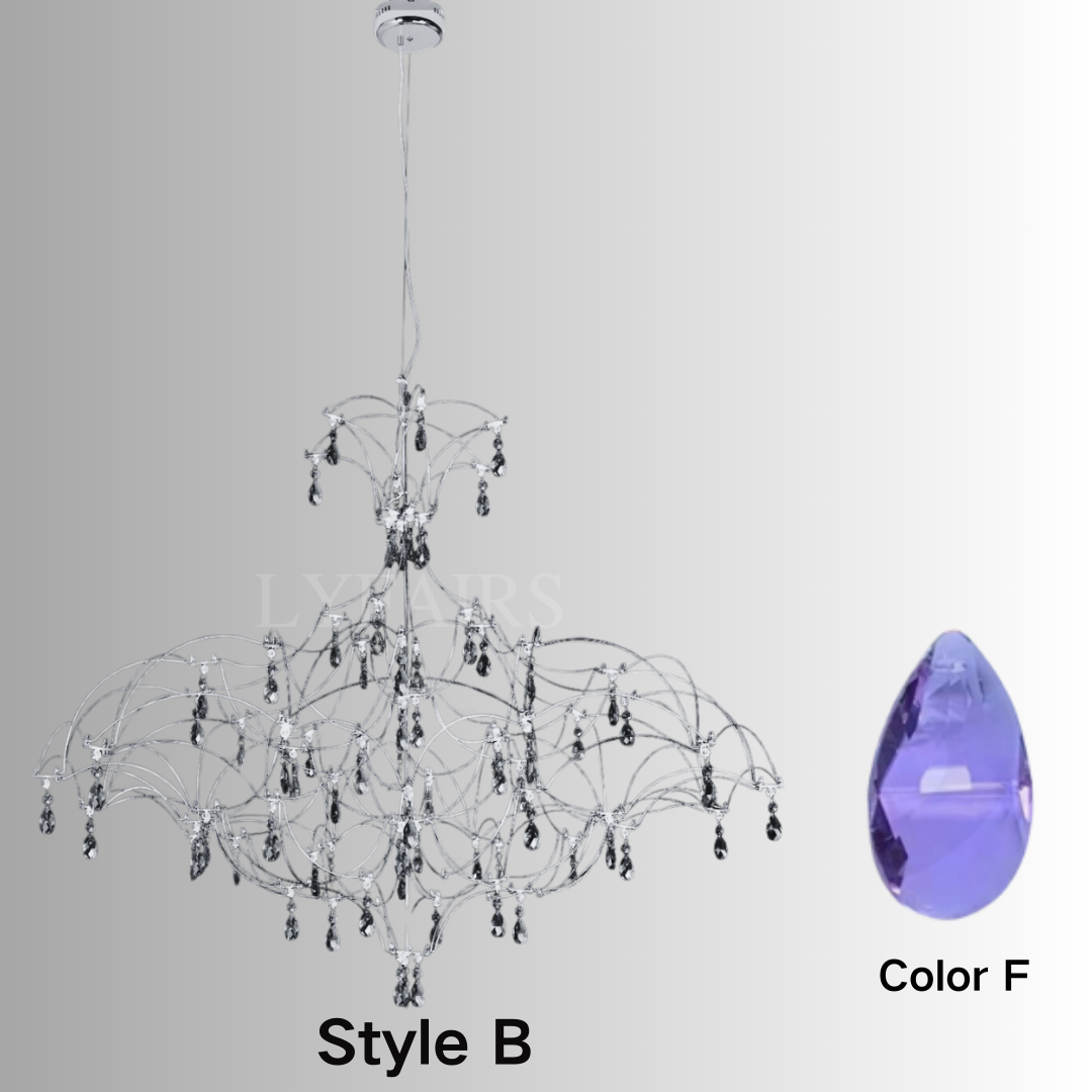 Modern Art Design Dreamcatcher-Inspired Firefly Coloful Crystal Chandelier