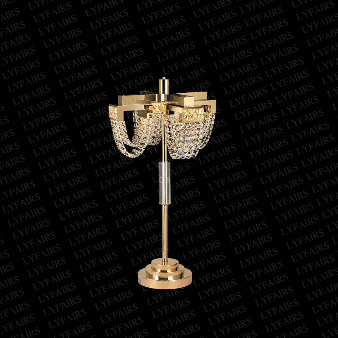 Luxury Newly Crystal Chandelier in Champagne Gold Finish with Round Tiered Design and K9 Crystal