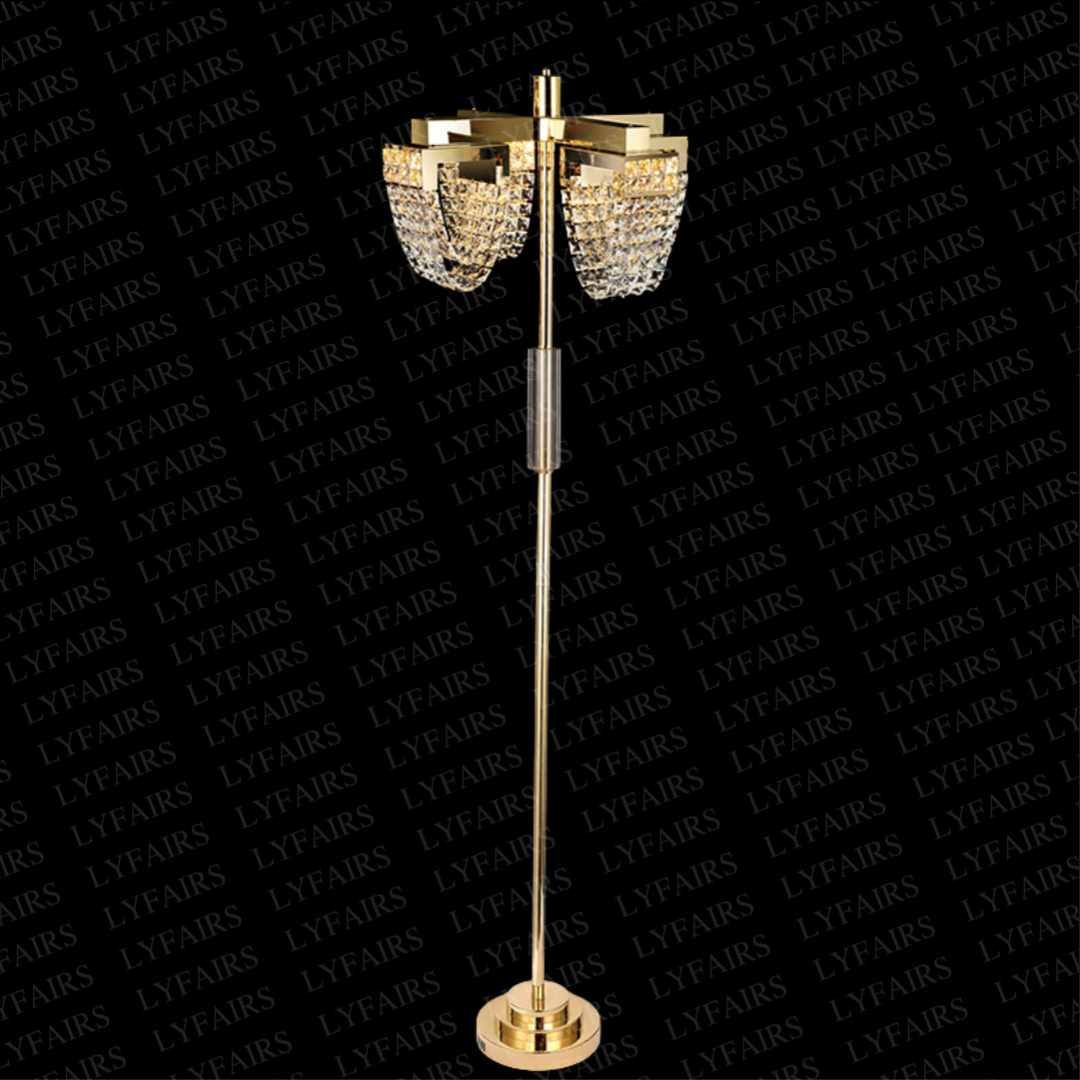 Luxury Newly Crystal Chandelier in Champagne Gold Finish with Round Tiered Design and K9 Crystal