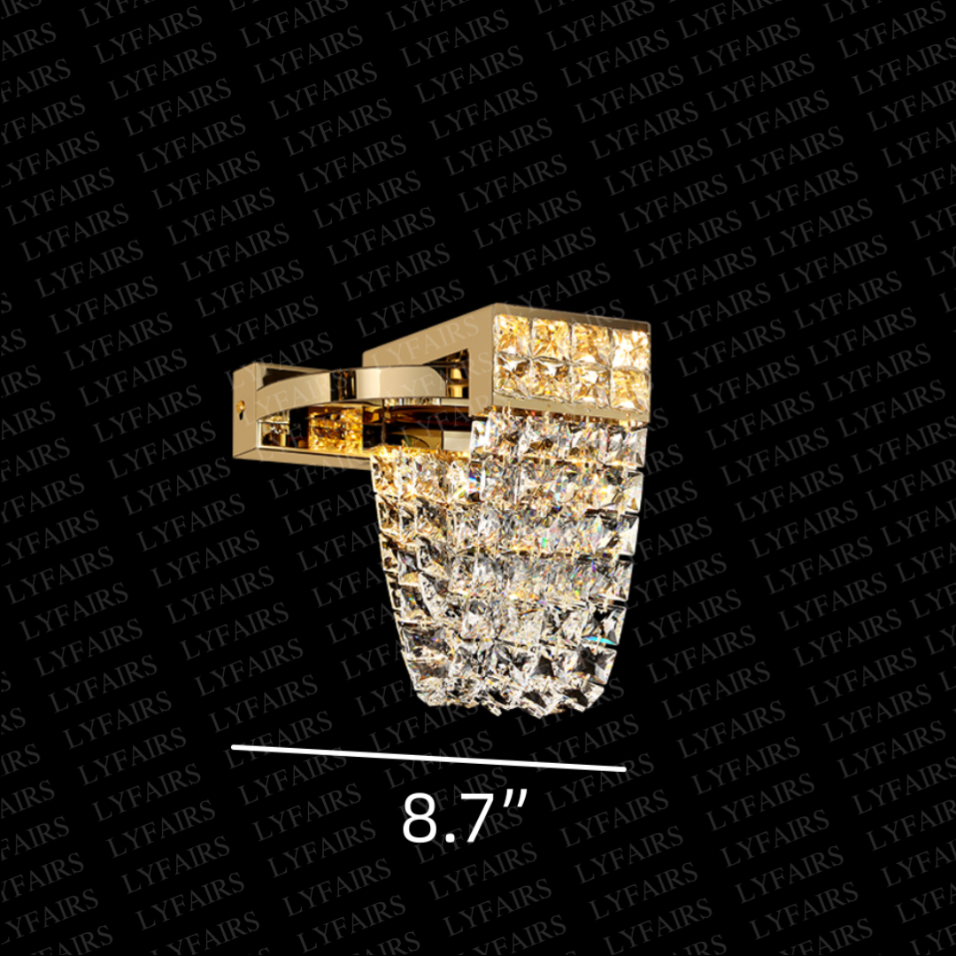Luxury Newly Crystal Chandelier in Champagne Gold Finish with Round Tiered Design and K9 Crystal