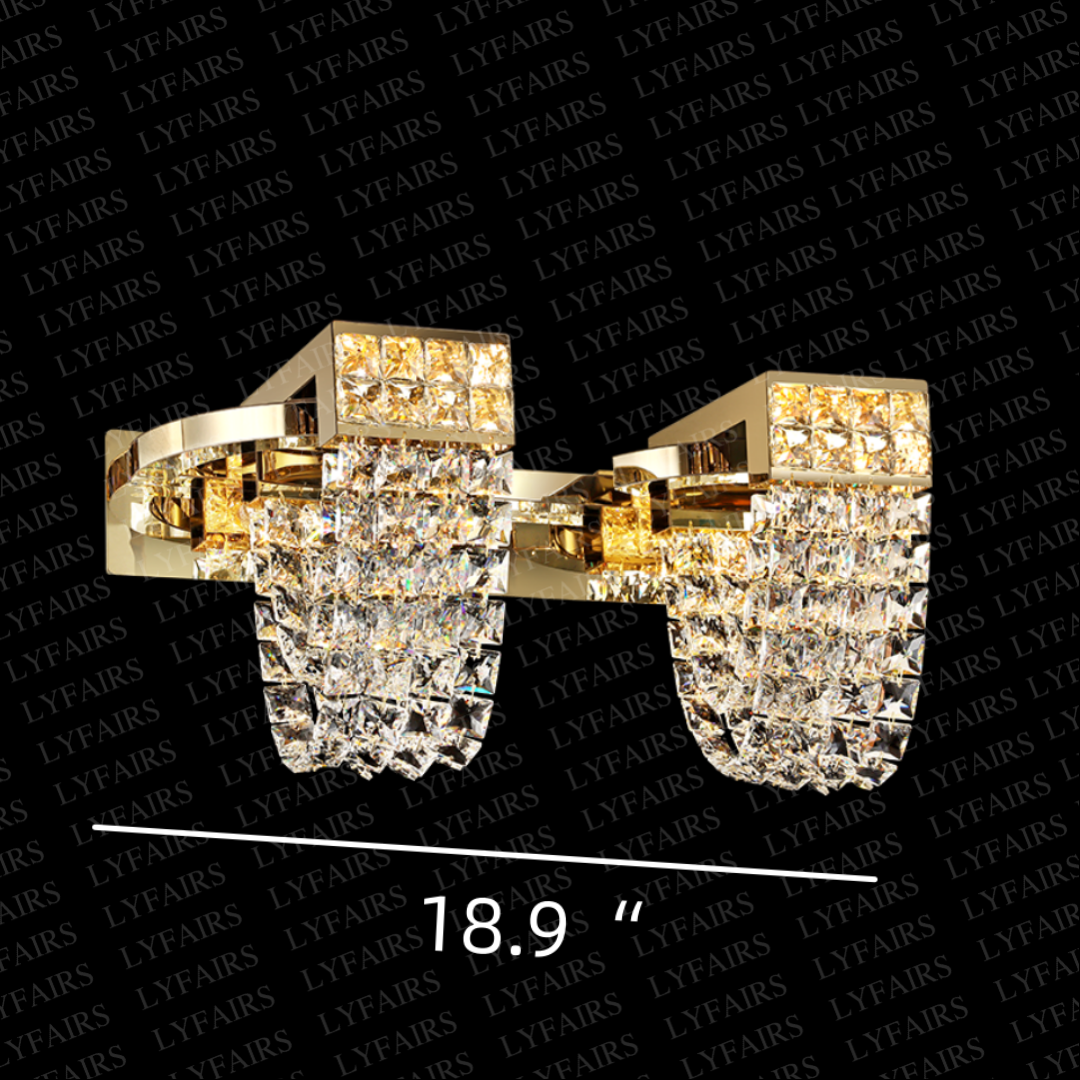 Luxury Newly Crystal Chandelier in Champagne Gold Finish with Round Tiered Design and K9 Crystal