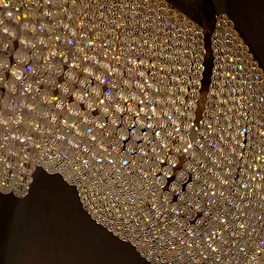 Modern Round Donut Crystal Chandelier