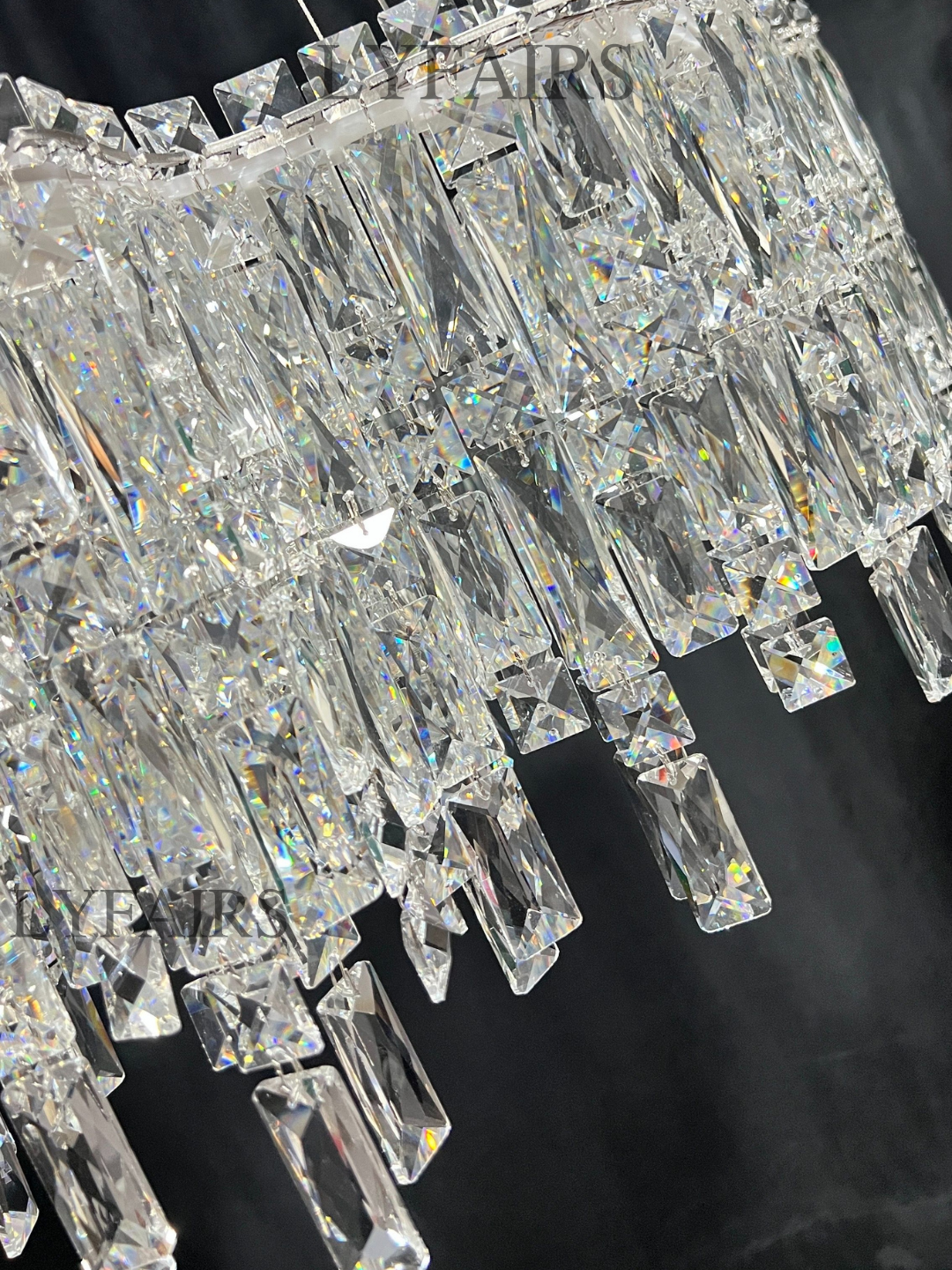 Modern Luxury Irregular Round / oval Crystal Chandelier Set for Bedroom / living Room / dining Room