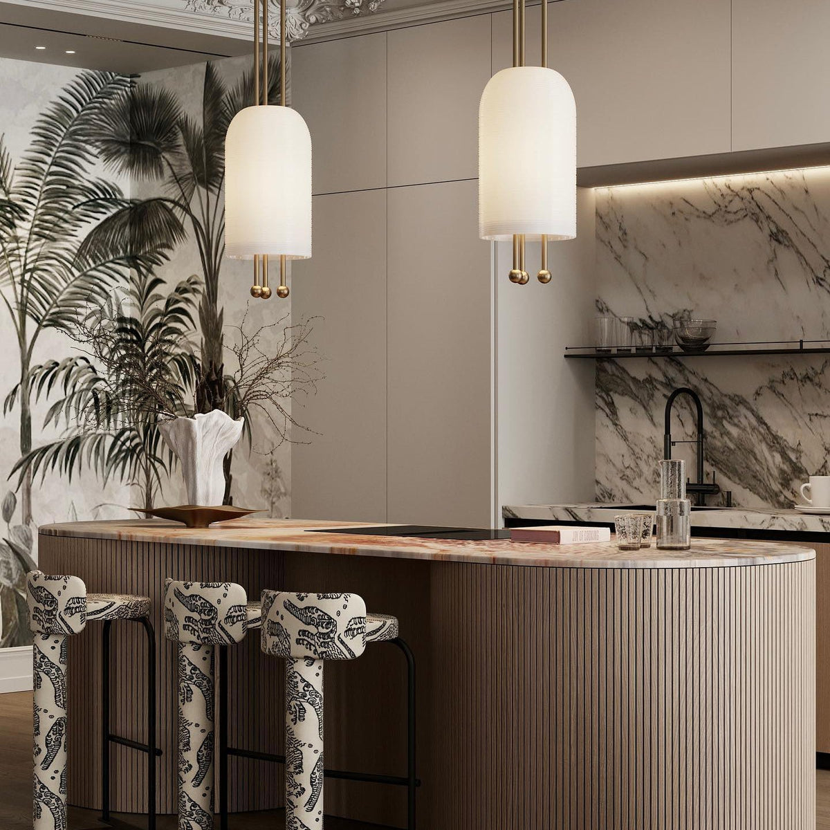 Lantern Glass Pendant Lamp