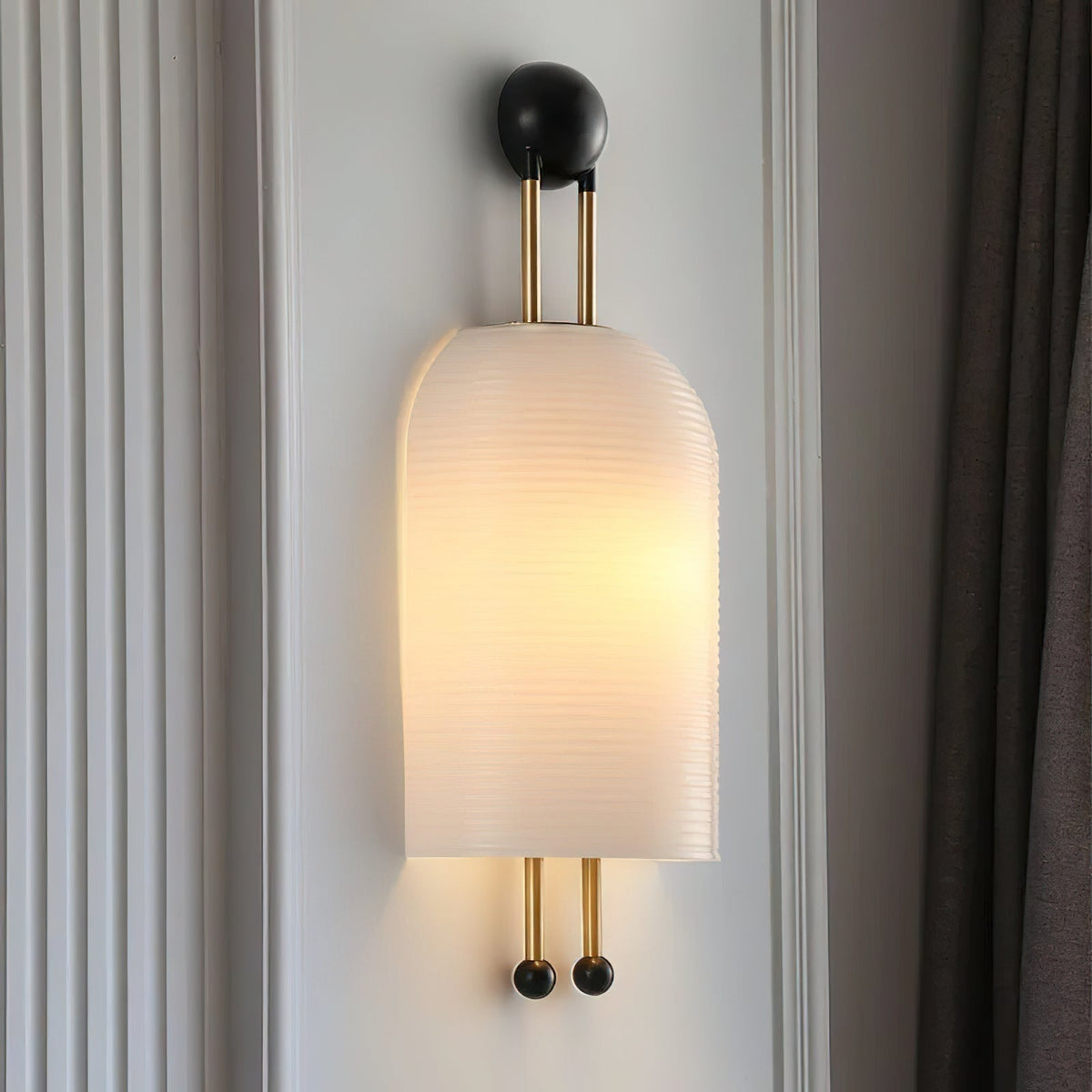 Zelaeora Modern Minimalist Glass Lantern Sconce Wall Lamp