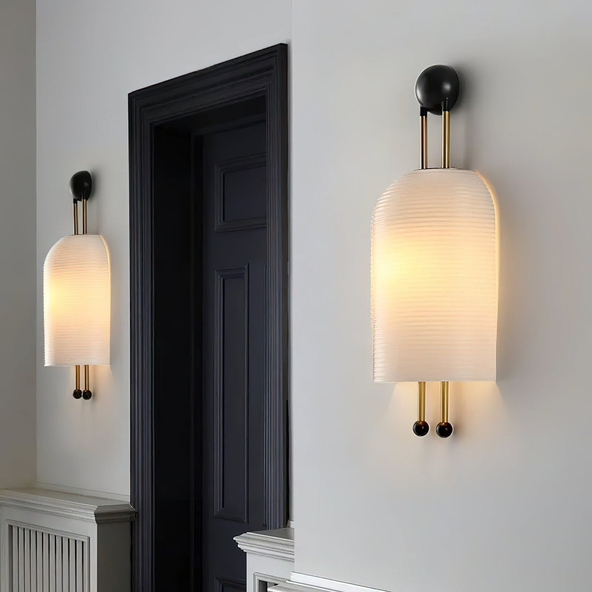 Zelaeora Modern Minimalist Glass Lantern Sconce Wall Lamp
