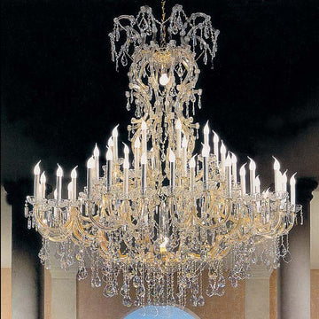 Large Golden Crystal Chandelier